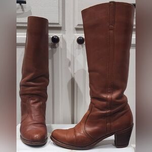 Vintage 1970's Dexter Campus Stacked Heeled Boots Womens Size 10